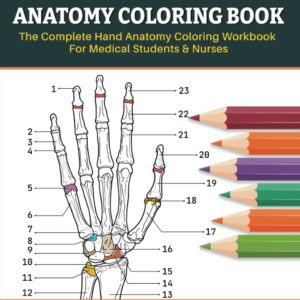 Human Hand Anatomy Coloring Book - The Complete Hand Anatomy Coloring Workbook For Medical Students and Nurses: Learn and Master the Anatomy of the Human Hand By Colouring and Labelling.