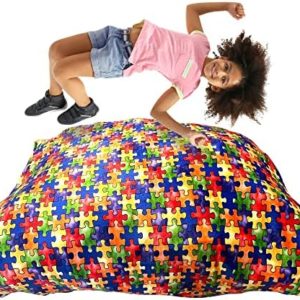 FoamTouch Crash Pad with Foam Blocks for Kids and Adults - Therapeutic Sensory Pad with Water Resistance Cover - 40"x40"