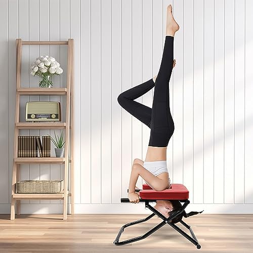KarweuSu Yoga Headstand Bench, Yoga Inversion Chair, Headstand Trainer for Balance Training & Core Strengthening, Practice Shoulderstand and Strength Training for Home Workout, Fitness and Gym - Image 9