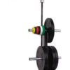 CFF Olympic 2 Bar & Bumper Plate Tree for Weights - 1000 lb. Capacity Mobile Weight Storage Rack w/Wheels. Perfect for Any Commercial Gym, Fitness Training Center, or Home Gym - Image 6