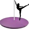 Crash Mat for Pole Dancing, 3ft/3.5ft/4ft/4.5ft/5ft/5.5ft/6ft/6.5ft Large Round Folding Portable Pole Dance Crash Mat, 4/2/1.2 Inch Thick Gymnastics Crash Landing Mat Pad, Purple - Image 2