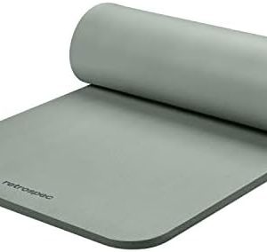 Retrospec Solana Yoga Mat 1" Thick w/Nylon Strap for Men & Women - Non Slip Exercise Mat for Home Yoga, Pilates, Stretching, Floor & Fitness Workouts