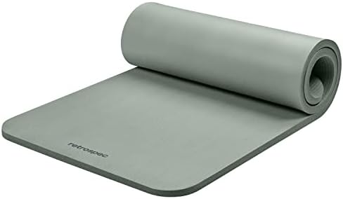 Retrospec Solana Yoga Mat 1" Thick w/Nylon Strap for Men & Women - Non Slip Exercise Mat for Home Yoga, Pilates, Stretching, Floor & Fitness Workouts