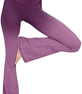 YALFJV Yoga Pants Nation Book Womens Casual Yoga Pants Elastic High Waist Sexy Stretch Plus Size Super Soft Leopard