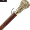 37.4'' Canes and Walking Sticks in Natural Wood with a Brass Handle - Elegant Walking Cane ECTORIA - Image 8