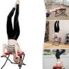 SEANESZTI Yoga Inversion Bench, Foldable Yoga Headstand Bench with PU Pads Headstand Prop Upside Down Chair for Balance Training Core Strength Building Backbends Yoga Asana Practice Chair, Red - Image 9