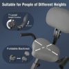 Folding Exercise Bike Magnetic, Upright Recumbent Indoor Workout Exercise Bike with Front and Back Arm Resistance Bands LCD Monitor Pulse Sensor Phone Holder for Cardio Workout and Strength Training - Image 5