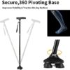 Canes for Men CLOKTA,Walking Cane for Women with LED Light,Pivoting Quad Base,Lightweight and Adjustable Foldable Cane,Quad Cane&Canes for Seniors - Image 4