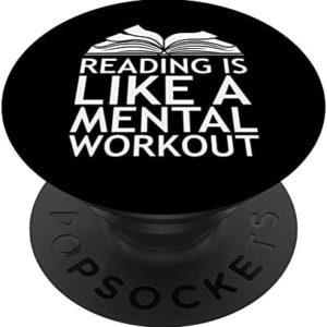 reading is like a mental workout books lover reader design PopSockets Swappable PopGrip