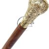 37.4'' Canes and Walking Sticks in Natural Wood with a Brass Handle - Elegant Walking Cane ECTORIA - Image 7
