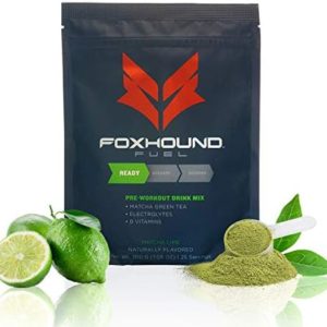 Foxhound Fuel Keto Pre Workout Powder Electrolytes Drink Mix, Sugar Free Preworkout for Men & Women, Supports Energy, Hydration, with B Vitamins, Vegan, Clean & Natural, Matcha Green Tea, 25 Servings