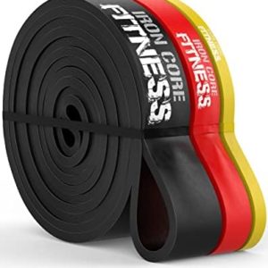 Pull Up Assistance Resistance Bands by Iron Core Fitness- Strength Power Flexibility Training at Home or Gym. Ebooks and Workout Chart Included.
