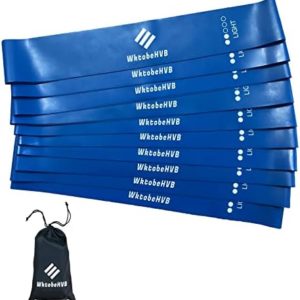 WktobeHVB Resistance Loop Exercise Bands-5/10 Pack-10/12 Inch Stretch Bands for Working Out with Carry Bag-Elastic Bands for Physical Therapy, Rehab, Yoga, Pilates and Strength Training at Home or Gym