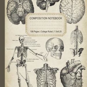 Composition Notebook College Ruled: Vintage Medical Human Anatomy Aesthetic College Lined Notebook for School & College. Gift Journal for Medical and Nursing Students