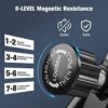 Folding Exercise Bike Magnetic, Upright Recumbent Indoor Workout Exercise Bike with Front and Back Arm Resistance Bands LCD Monitor Pulse Sensor Phone Holder for Cardio Workout and Strength Training - Image 3