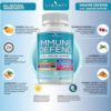 8 in 1 Immune Defense Support, Immunity Vitamins Supplement Booster with Zinc 50mg, Vitamin C Elderberry Vit D3 5000 IU, Turmeric Curcumin & Ginger, Echinacea - Allergy Relief for Kids Adults (2 Pack) - Image 6