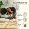 Restrial Life Yoga Headstand Bench- Stand Yoga Chair for Family, Gym - Wood and PU Pads - Relieve Fatigue and Build Up Body (Dark Black) - Image 4